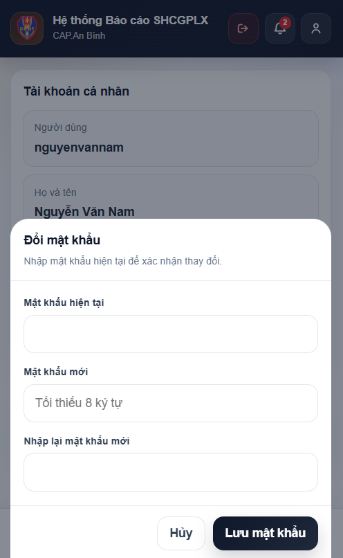 Đổi mật khẩu